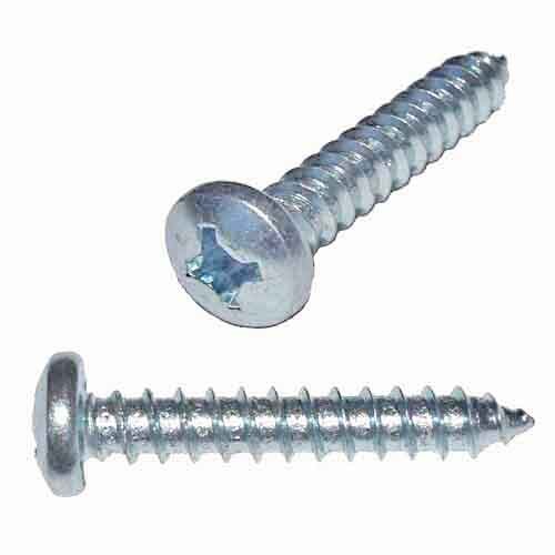 PPTS434 #4 X 3/4" Pan Head, Phillips, Tapping Screw, Type A, Zinc